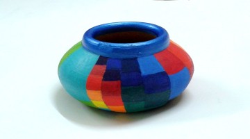 painted earthen pots