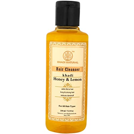 KHADI NATURAL Honey and Lemon Juice Hair Cleanser (Shampoo), 210ml