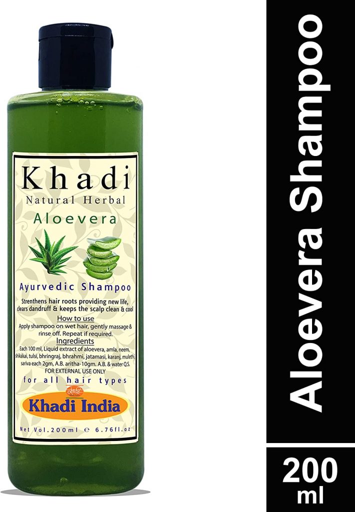 Khadi Natural Herbal Aloevera Shampoo for Men Women 200ml
