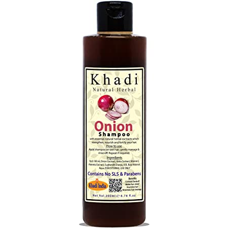 Khadi Natural Herbal Onion Shampoo for Men and Women 200ml